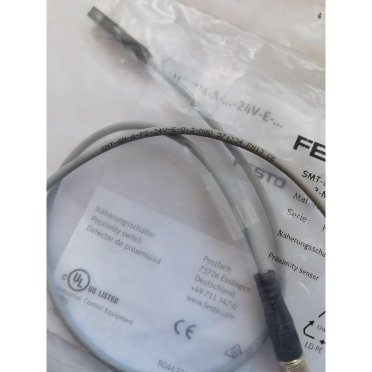 汽缸磁性开关 SMT-8M-A-PS-24V-E-0.3-M8D 订货号574334