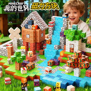 儿童3 男孩强磁吸拼装 6岁益智玩具5 世界磁力方块积木全套正版 我