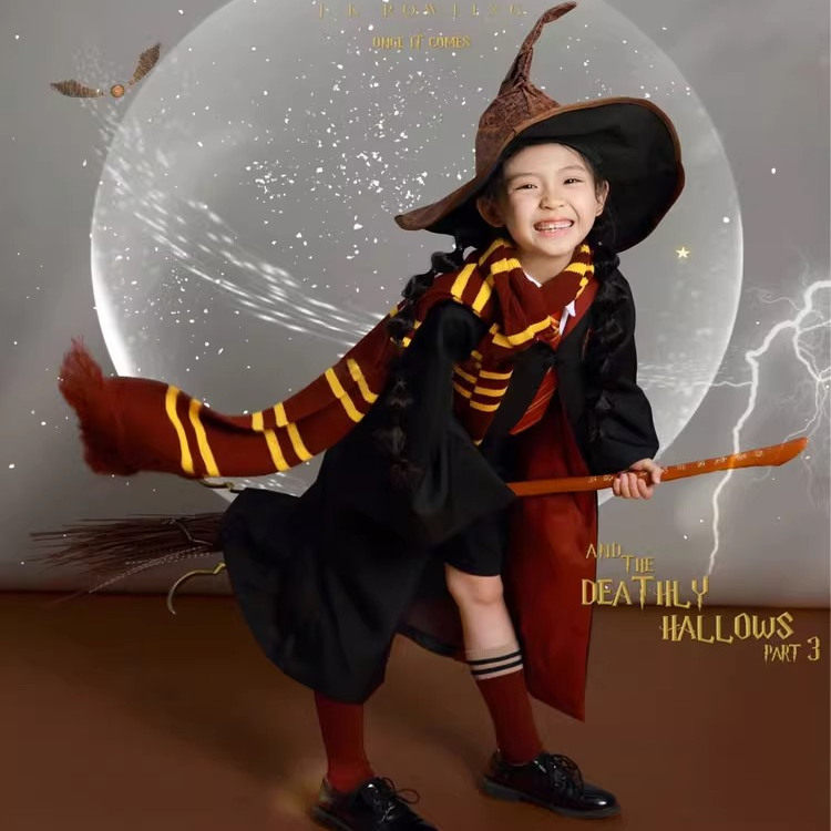 哈利波特儿童服装魔法袍学院长袍