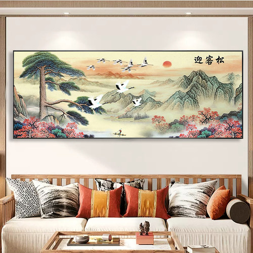 迎客松钻石绣贴十字绣5