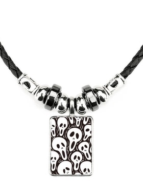 万圣节骷髅头饰品合金吊坠