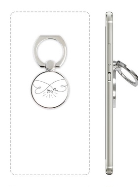 永恒的爱英文手写艺术手机支架指环多功能黏贴懒人桌面支撑礼品定