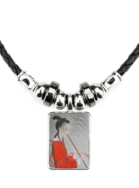 一场风花雪月的事插画手工蜡皮绳项链子吊坠饰品合金挂坠男女定制