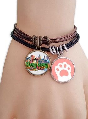 香港涂鸦猫咪礼品原创设计风手链