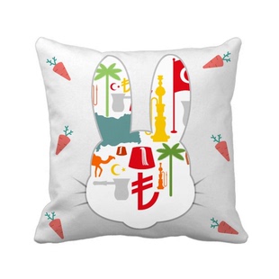 我爱土耳其国旗骆驼椰子树兔子方形抱枕靠枕沙发靠垫双面含芯礼物