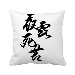 暗黑和风个性暴走族夜露死苦方形抱枕靠枕沙发靠垫双面含芯礼物定