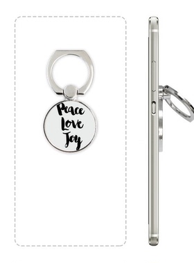 爱和平英文手写艺术字手机支架指环多功能黏贴懒人桌面支撑礼品定