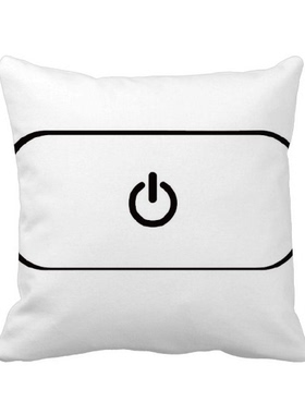 键盘符号power电源键方形抱枕靠枕沙发靠垫双面含芯礼物定制简约