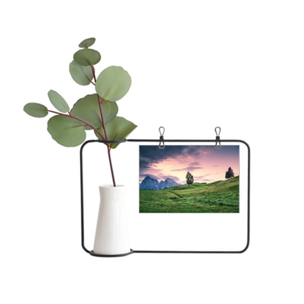 粉色光绿色草地天空金属相框陶瓷花瓶装饰假花仿真花创意卡片ins,鲜花速递/花卉仿真/绿植园艺,仿真花,淘宝优惠券,粉丝福利购,淘宝优惠卷