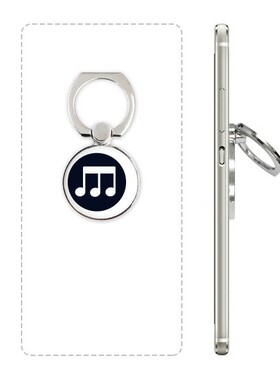 黑白音乐三连八分音符手机支架指环多功能黏贴懒人桌面支撑礼品定