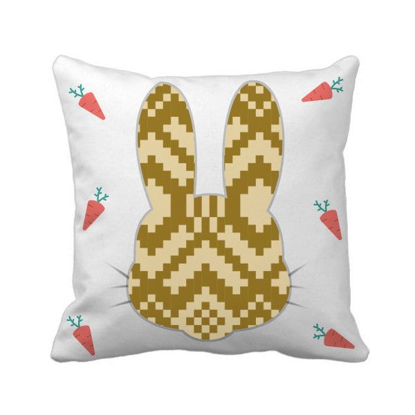褐色正方形六边形图案兔子方形抱枕靠枕沙发靠垫双面含芯礼物定制,模玩/动漫/周边/娃圈三坑/桌游,动漫毛绒/抱枕/坐垫,淘宝优惠券,粉丝福利购,淘宝优惠卷