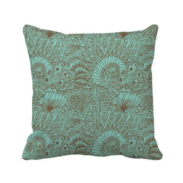 线描蓝色抽象鱼水草花纹方形抱枕靠枕沙发靠垫双面含芯礼物定制简,模玩/动漫/周边/娃圈三坑/桌游,动漫毛绒/抱枕/坐垫,淘宝优惠券,粉丝福利购,淘宝优惠卷