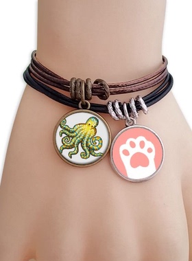 海洋生物卡通猫咪原创设计风手链