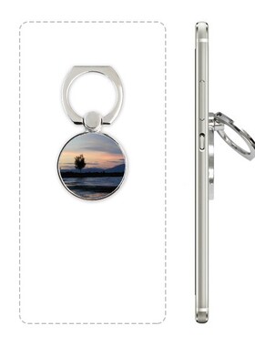 夕阳海滩风花雪月摄影手机支架指环多功能黏贴懒人桌面支撑礼品定