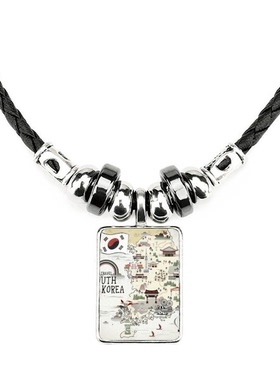 韩国旅行手绘饰品合金吊坠