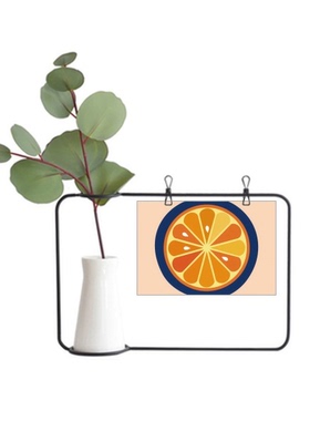 O字母水果有趣可爱插画图案金属相框陶瓷花瓶装饰假花仿真花创意