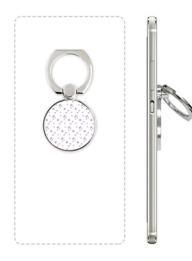 白紫星星音乐音符手机支架指环多功能黏贴懒人桌面支撑礼品定制定