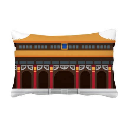 中国天安门地标图案抱枕靠枕腰枕沙发靠垫双面含芯礼物定制简约定