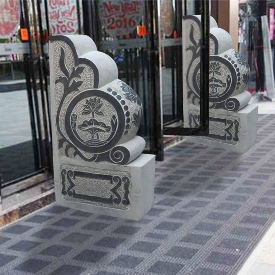 新品石雕花型门墩抱鼓仿古做旧大象青石貔貅门口摆放门枕石