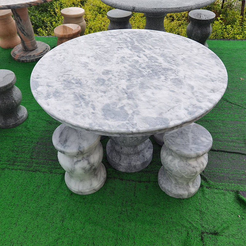 石桌石凳花岗岩幻彩红晚霞红芝麻灰庭院室外家用花园户外休闲新款