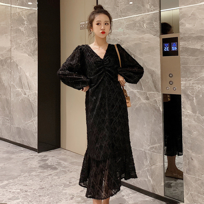 孕妇春装连衣裙长款过膝仙女超仙潮妈怀孕期时尚款女蕾丝孕妇长裙