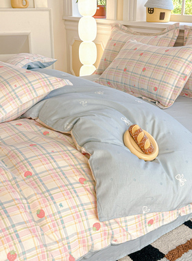 被套纯棉全棉单件150x200x230单双人被罩180学生宿舍被单2025四件