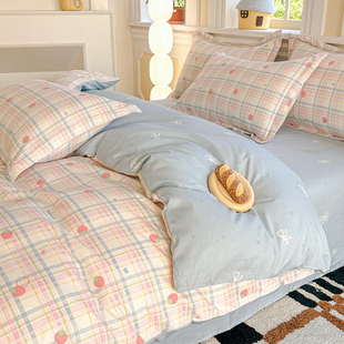 被套纯棉全棉单件150x200x230单双人被罩180学生宿舍被单2025四件