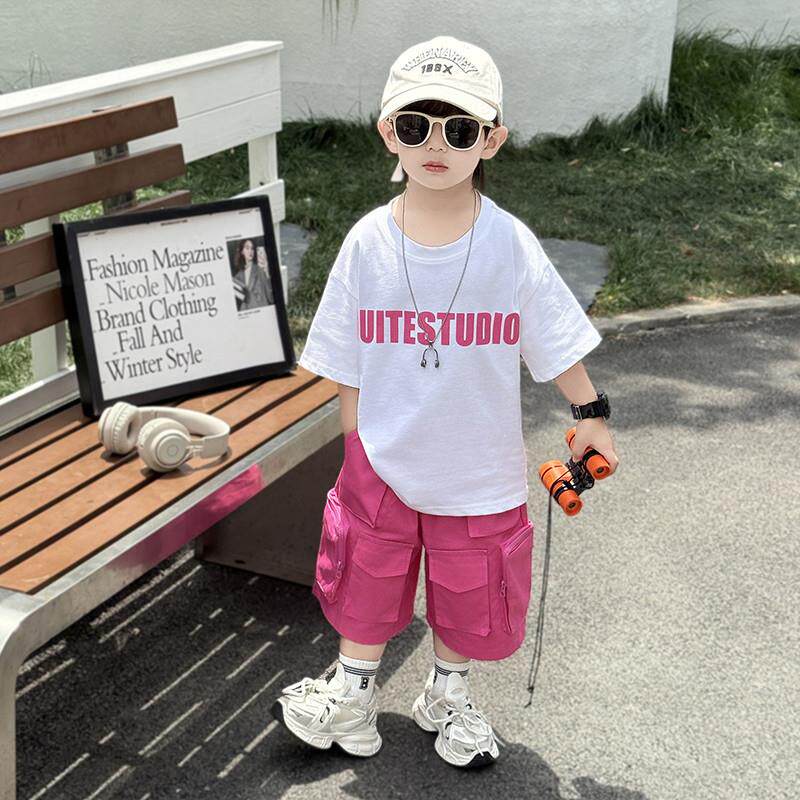 儿童装男童夏装套装2026新款夏季时髦衣服痞帅男孩帅气短袖潮工装