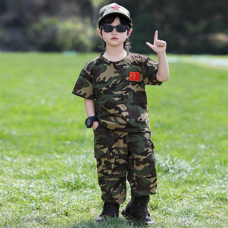 儿童迷彩服男童套装夏令营战狼特种兵幼儿军装小学生军训表演出服