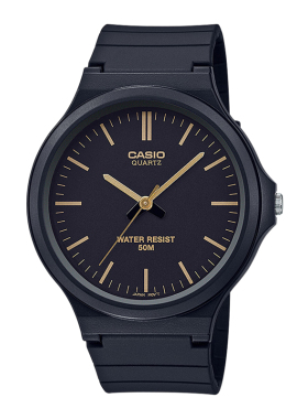 casio卡西欧学生小黑表简约石英指针男女防水儿童大表盘mw2407b表