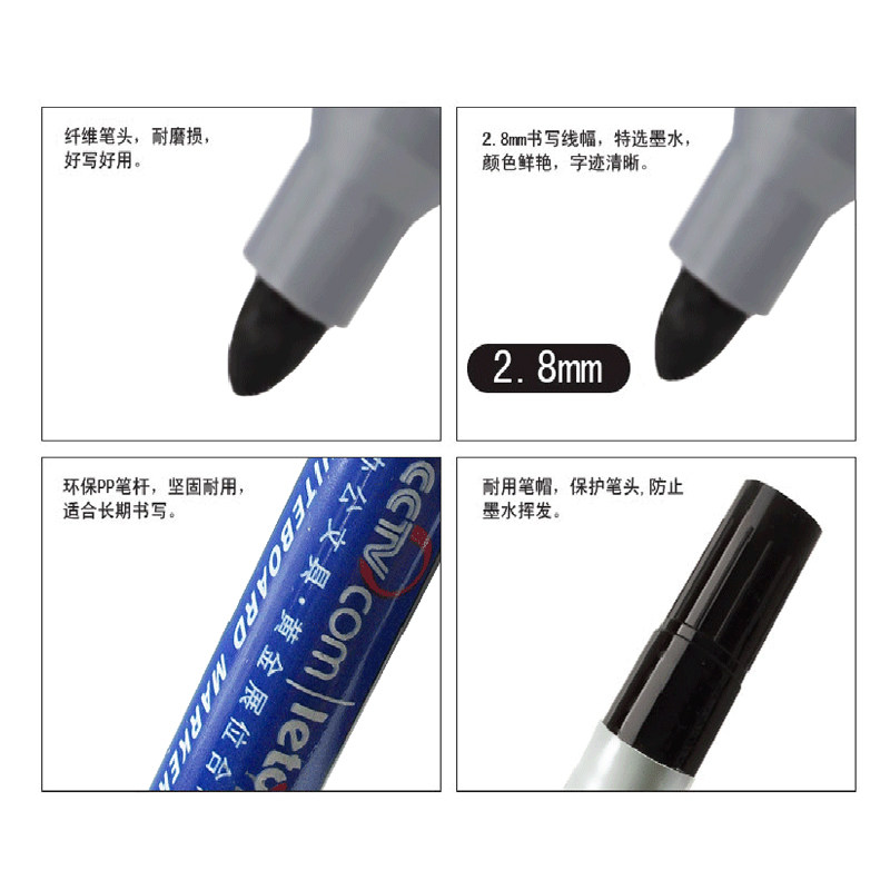 화이트 보드 펜은 교사를 물에 기반을 둔 흑인 어린이의 비 독성 컬러 레드 블루 블랙 보드 사무용 공급품 문의 도매 그림 보드 보드 보드로 닦을 수 있습니다.