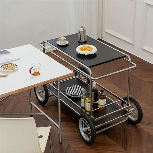 现代中古包豪斯小推车可移动餐车带轮USM商用家用客厅落地边厂家