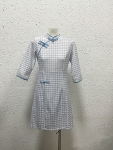 断码 S/M/L码女式新中式盘扣旗袍修身连衣裙 柔软舒适 百搭