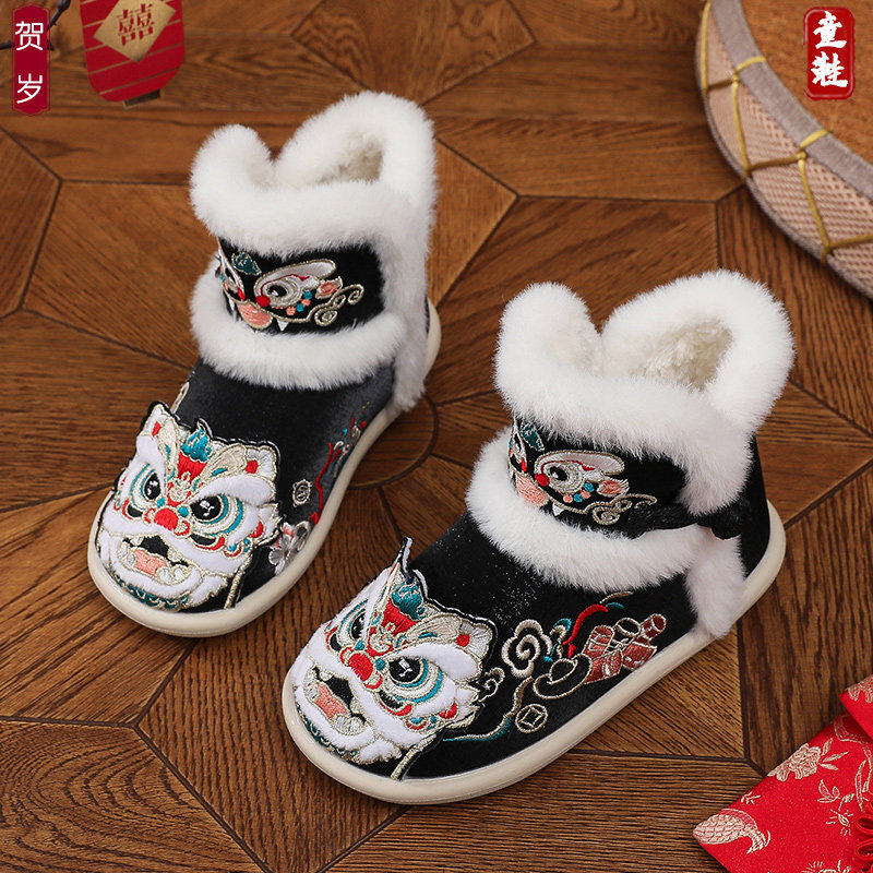 虎头鞋男童冬季2025新款中式国风雪地靴男孩手工棉鞋儿童汉服鞋女,童鞋/婴儿鞋/亲子鞋,儿童汉服鞋,淘宝优惠券,粉丝福利购,淘宝优惠卷