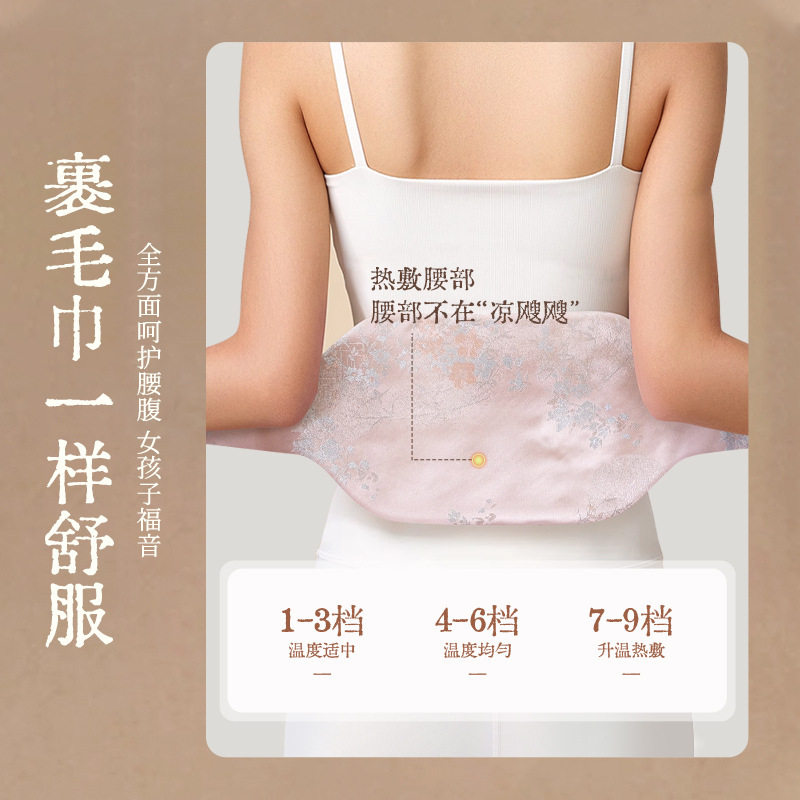 厂家艾草电加热敷腰袋红