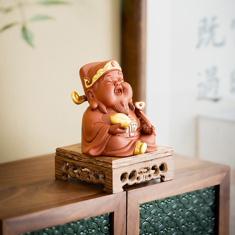 财神精品摆件紫砂茶宠可