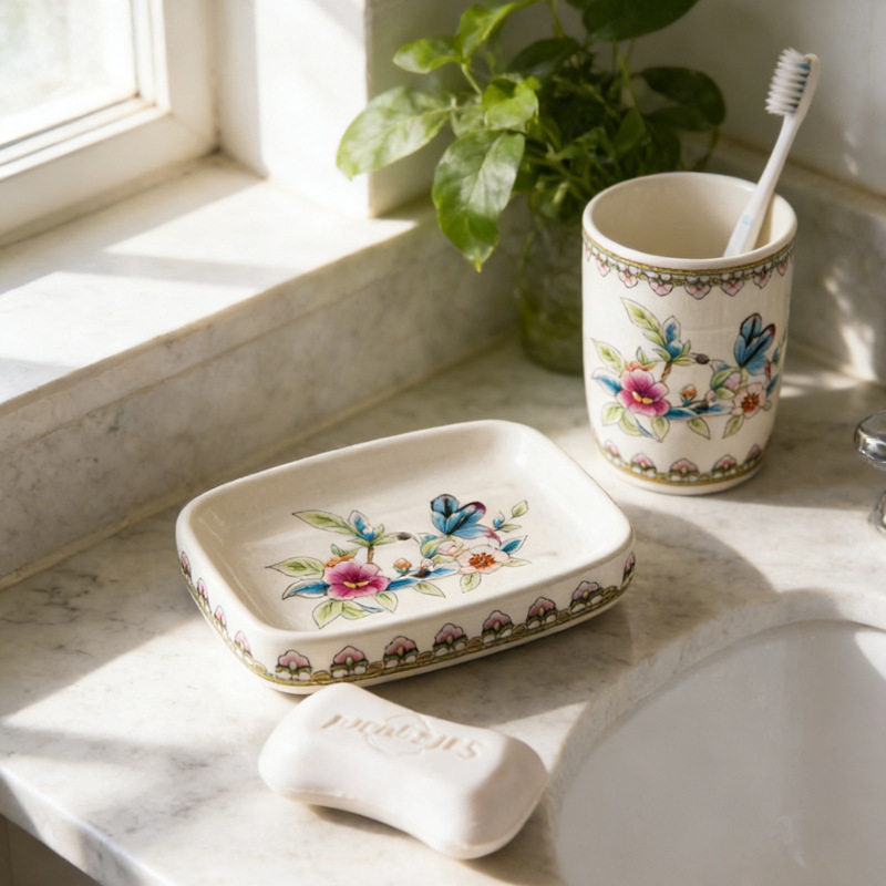 欧式轻奢创意陶瓷肥皂盒香皂盒沥水美式小众皂托肥皂碟高级卫生间