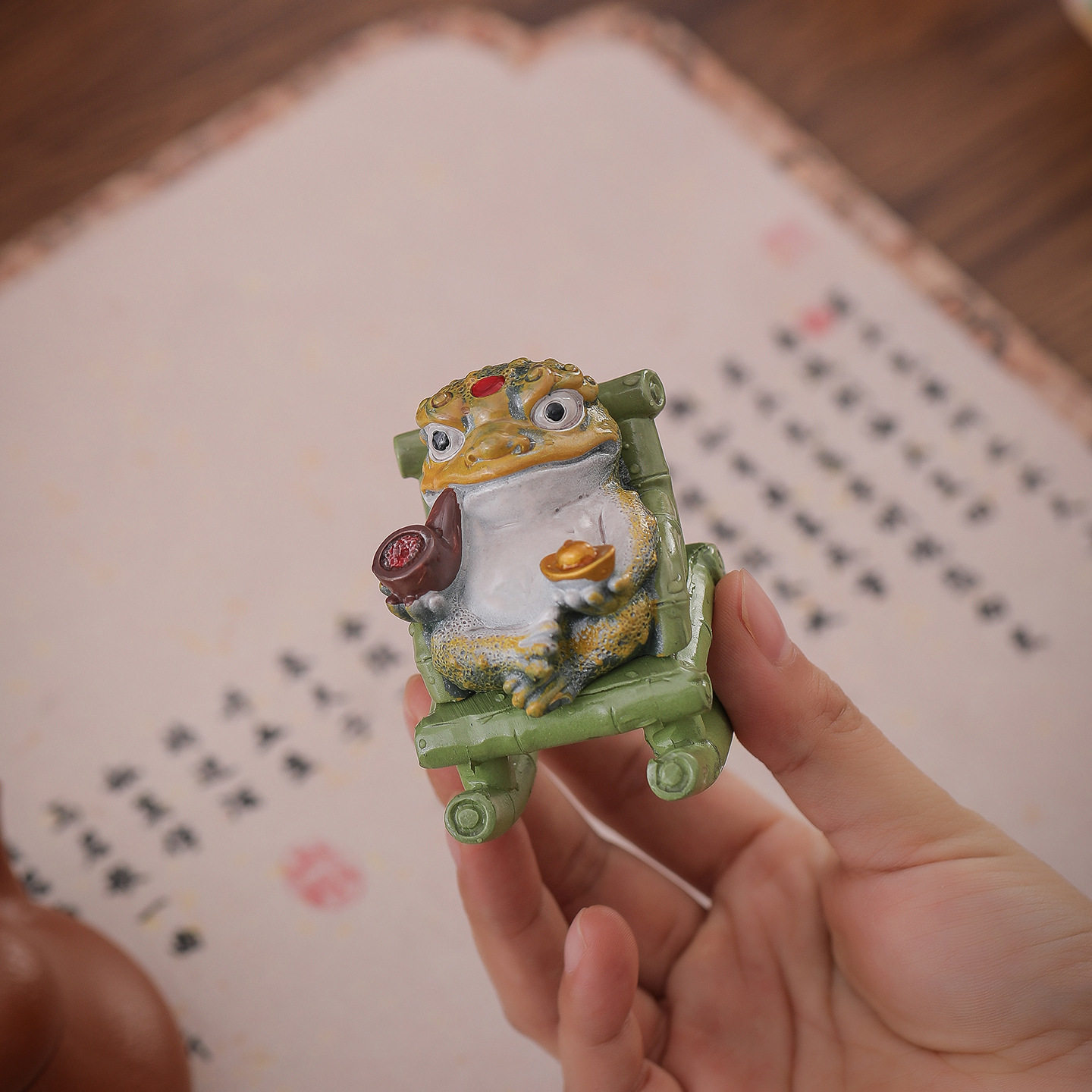 创意招财金蟾茶宠摆件遇