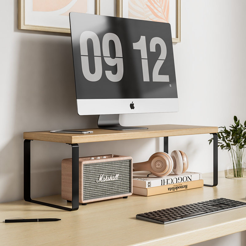 显示器增高架台式电脑显示屏屏幕底座抬高支架桌面键盘托架收纳架