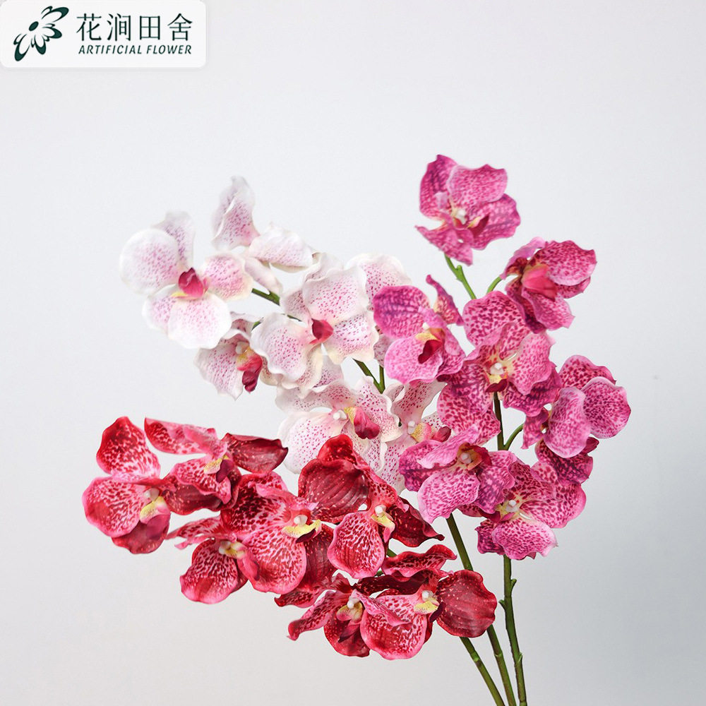 手感保湿万代兰仿真花 家居软装饰工程婚庆摄影摆件蝴蝶兰假花