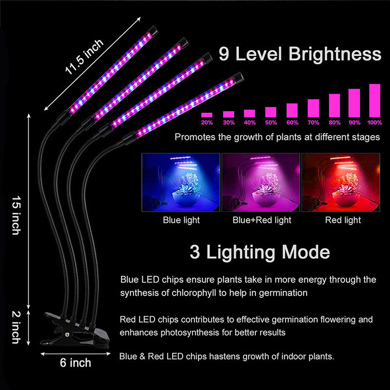 Led植物生长灯夹子定时全