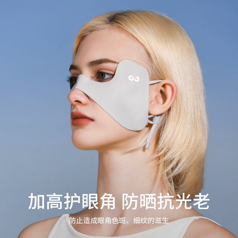 蝴蝶防晒面罩护眼角防紫外线户外高尔夫护脸透气夏季遮阳脸罩女士
