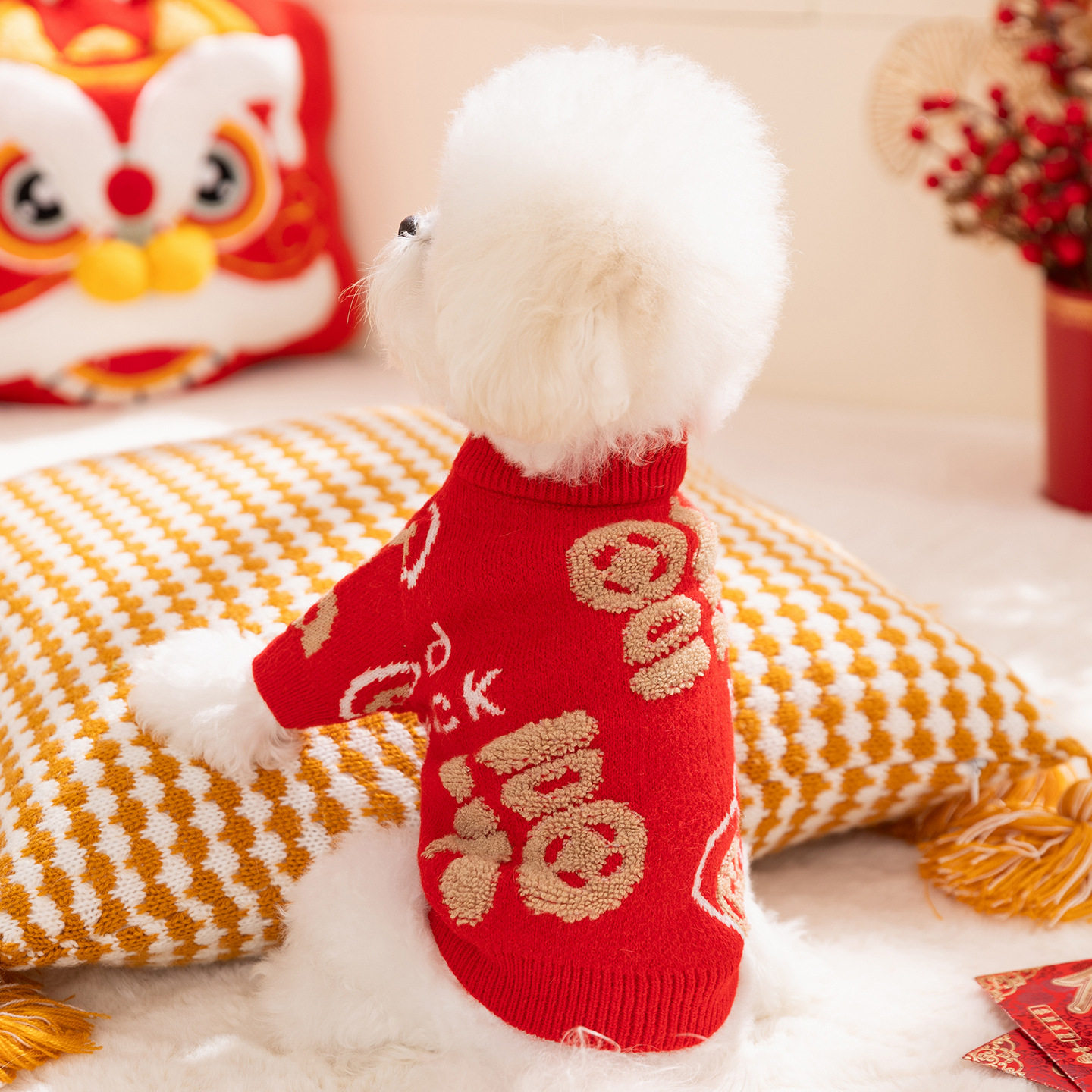 宠物衣服秋冬福禄满满新年两脚毛衣狗狗猫咪比熊过年喜庆保暖服饰,宠物/宠物食品及用品,狗宠物服装/雨衣,淘宝优惠券,粉丝福利购,淘宝优惠卷