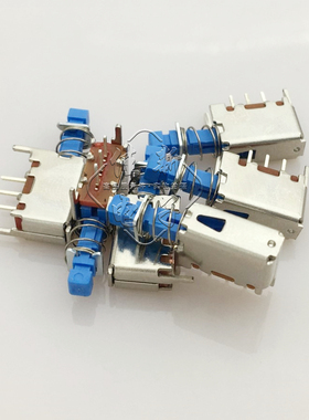 佳新/A05直键开关PS22E05单排三脚蓝色无锁按键 琴键电源电子开关