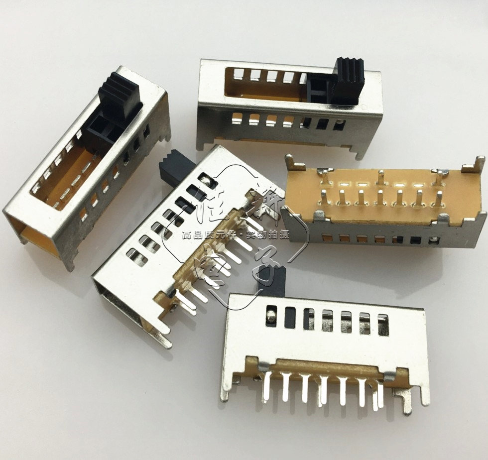 七档拨动开关SS17F01G5 单排7档10脚 滑动开关 波段开关 拨码开关