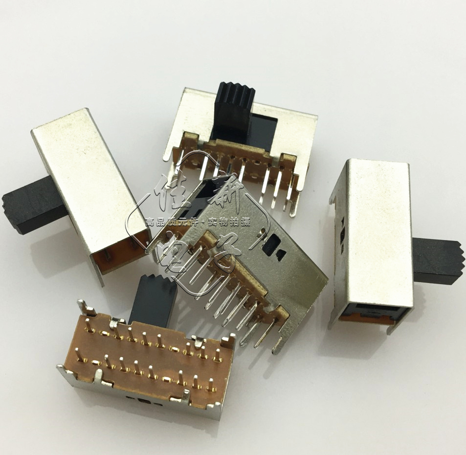 SK-43D03(4P3T)拨动开关 玩具音响功放拨动开关 收录机侧拨开关