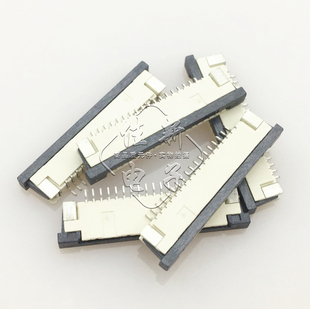 FPC/FFC软排线插座 连接器1.0mm下接抽屉式18P扁平电缆线插座带锁