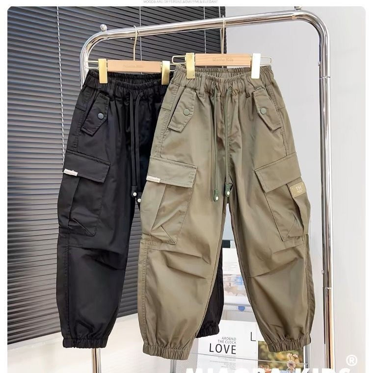 男童工装裤春秋款中大童