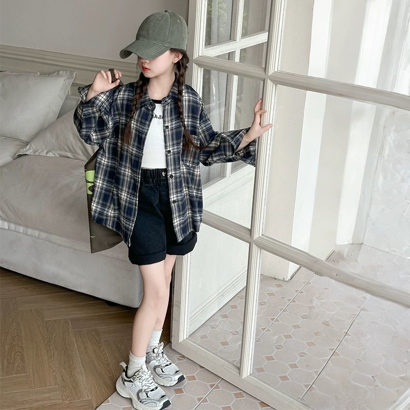 女童衬衫长袖秋季2026新