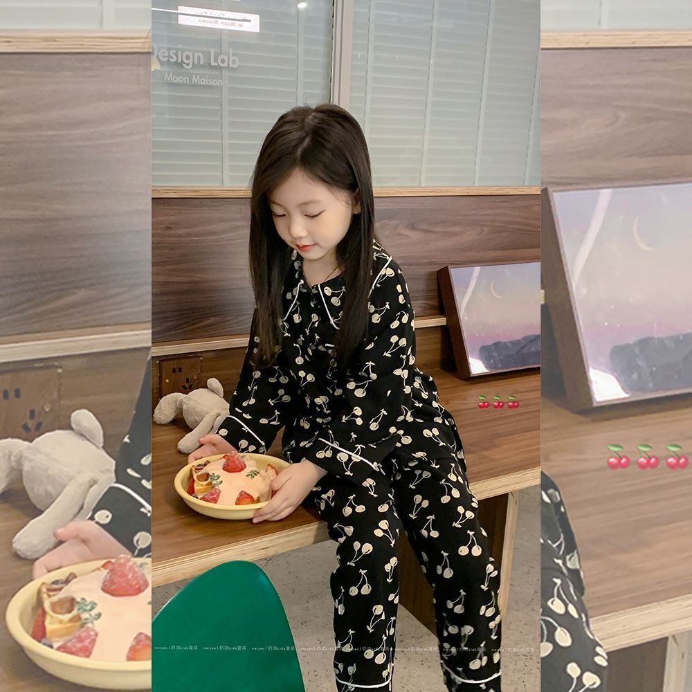 春秋季新款女童睡衣长袖